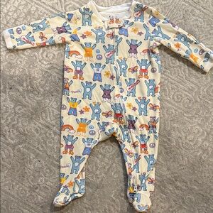Roller Rabbit Blue Bear Print Baby One-Piece Pajamas